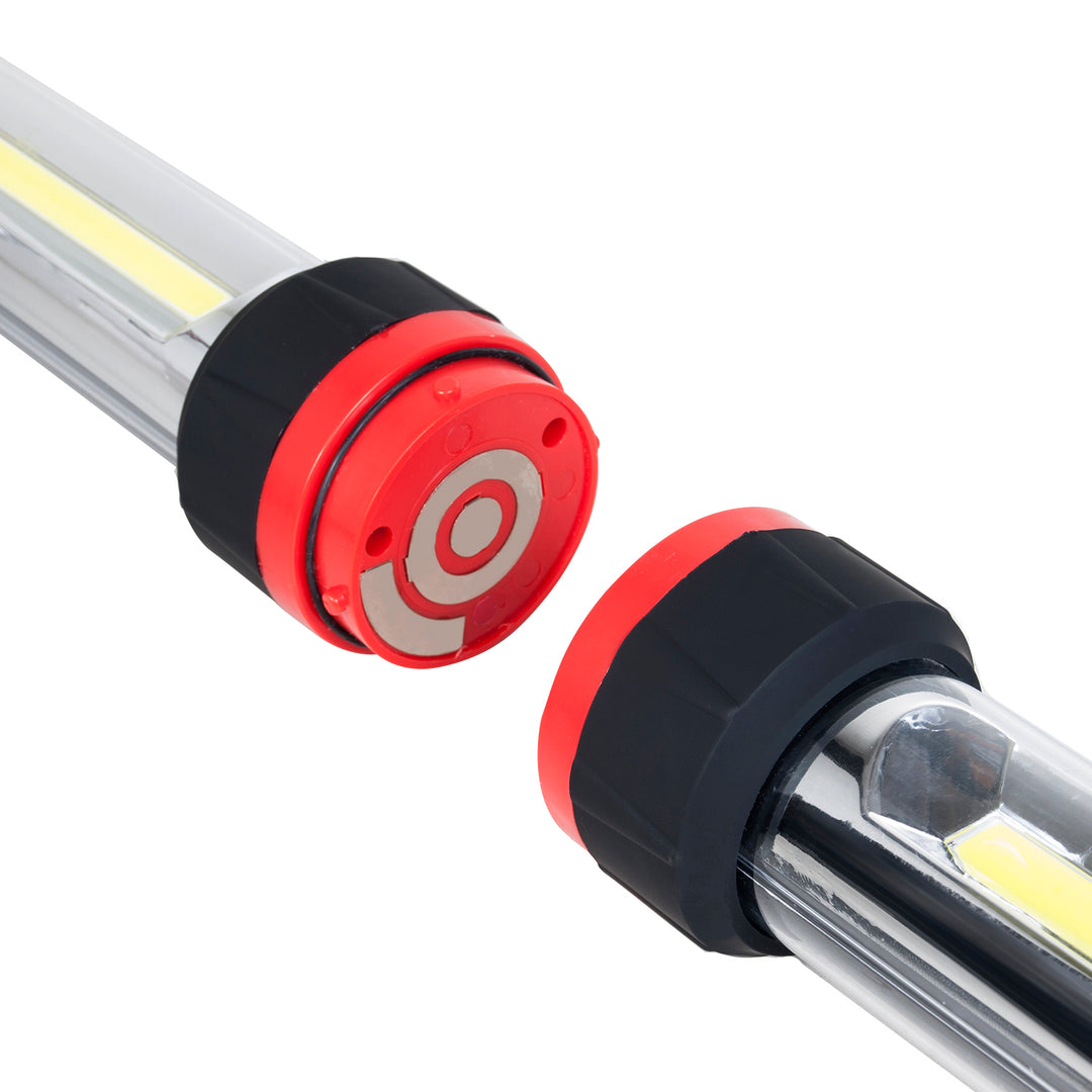 Műhely vagy műhely alatti LED XXL COB lámpa MCE230 Maclean Energy, 2db lámpa csatlakozási lehetőséggel, kétféle fénymóddal, akasztó, mágnes.