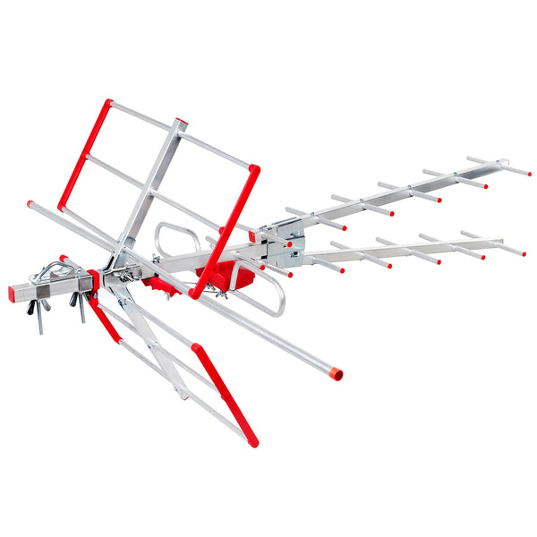 Külső TV antenna DVB-T/T2 HEVC Combo UHF VHF aktív max 100dBµV Maclean MCTV-855 Lte szűrő