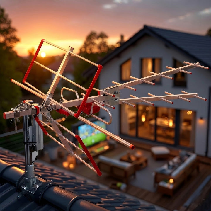 Külső TV antenna DVB-T/T2 HEVC Combo UHF VHF passzív max 100dBµV Maclean MCTV-855 Lte szűrő