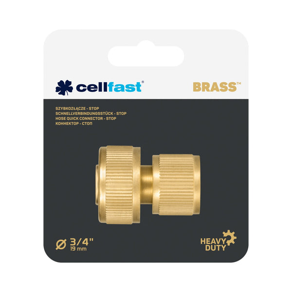 Cellfast Brass 52-825 sárgaréz 3/4"-os elzárócsatlakozó