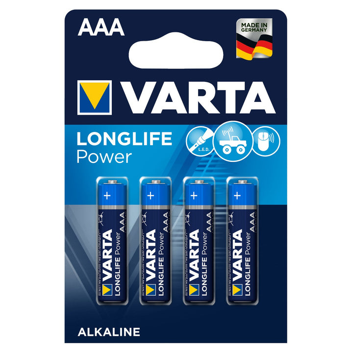 4x Varta Longlife Power AAA R3 LR3 lúgos akkumulátorok