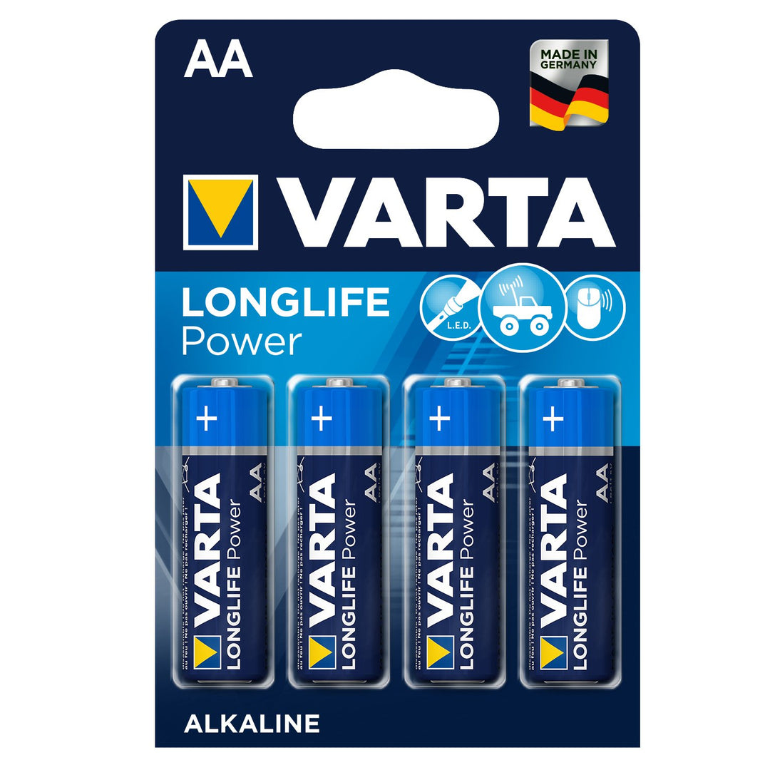 4x Varta Longlife Power AA AA LR6 R6 alkáli elemek