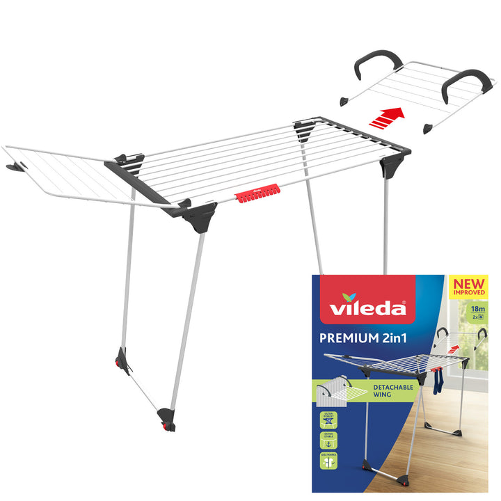 Vileda Premium 2 az 1-ben ruhaszárító szárítókosárral
