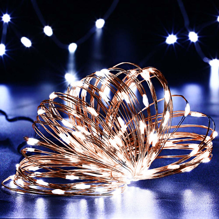 Napkollektoros kerti díszlámpa 100 LED 10m 600mAh GreenBlue GB164