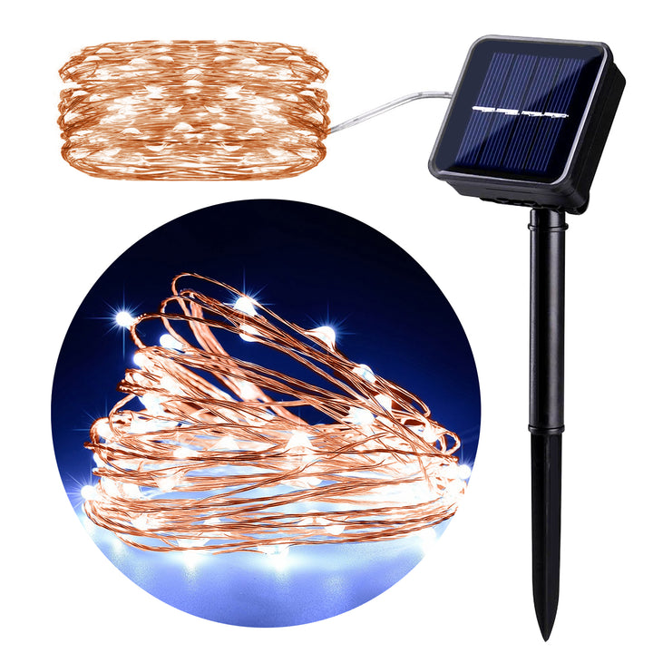 Napkollektoros kerti díszlámpa 100 LED 10m 600mAh GreenBlue GB164
