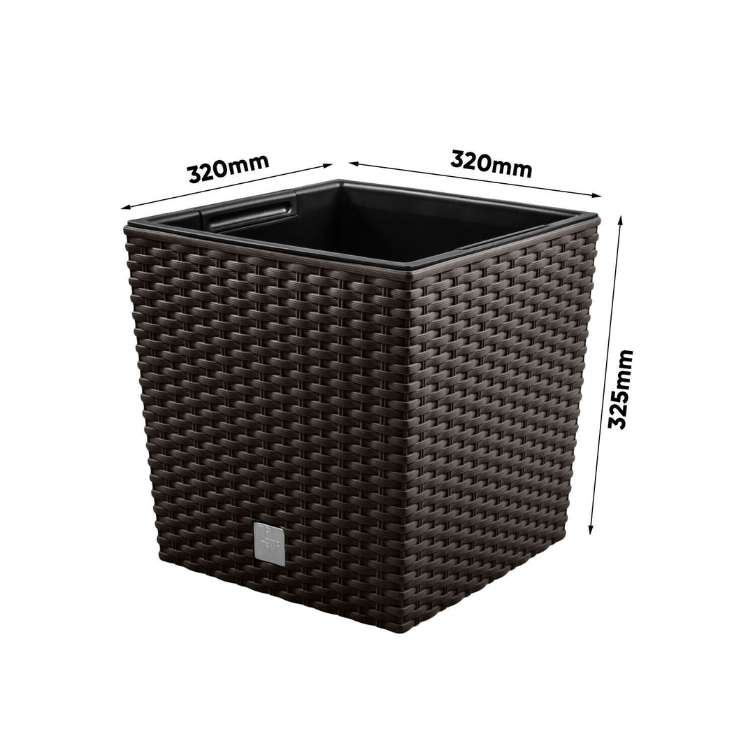 Prosperplast Rato Low DRTS325L 440U 440U umbra virágcserép betéttel