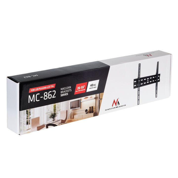 Univerzális 26-55" 40kg TV tartó Maclean MC-862 fekete max vesa 400x400