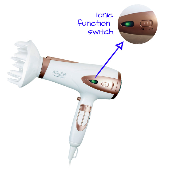 Hajszárító ionizálóval Adler AD 2248 Cold blast