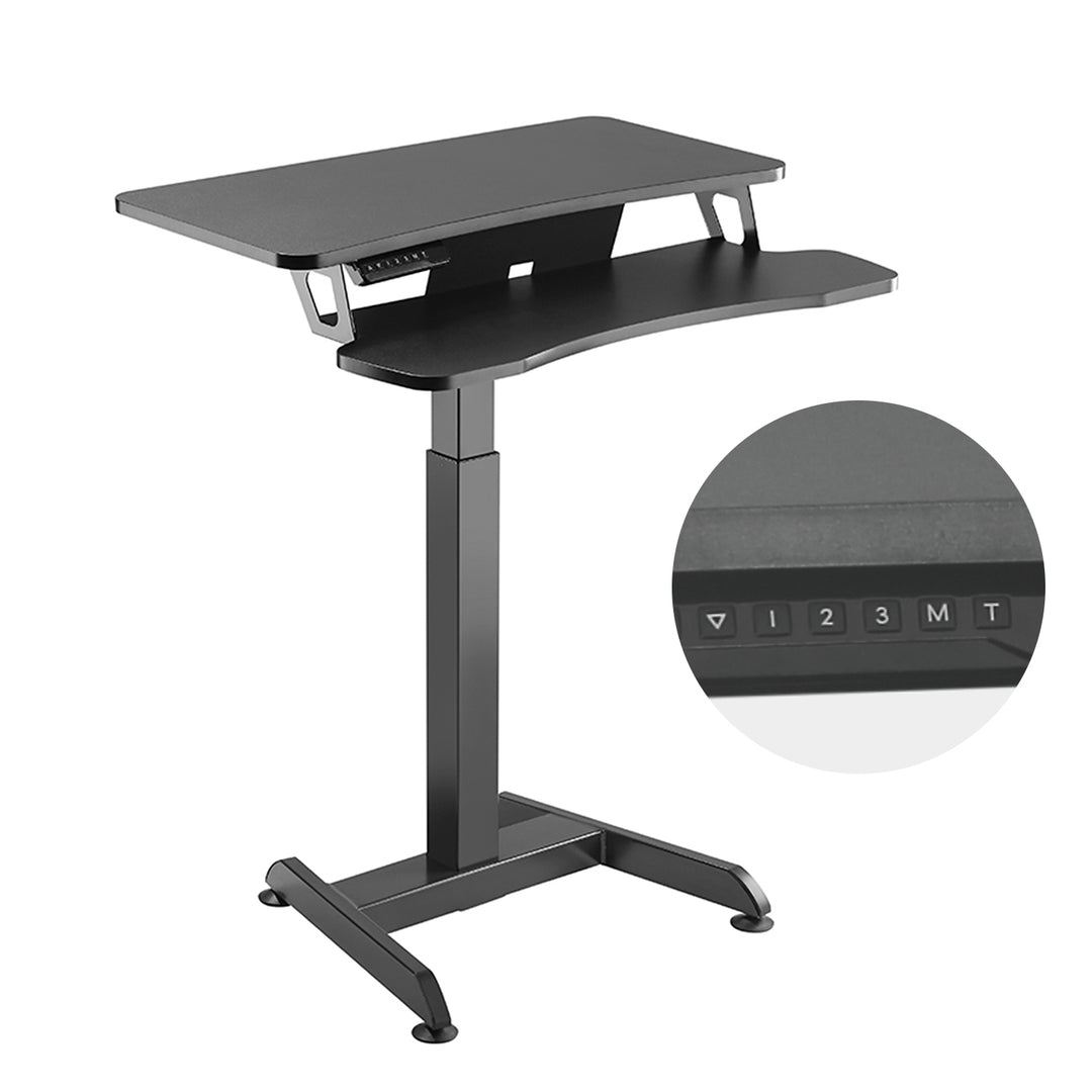 Elektromos íróasztal, asztal, munkaállomás, állítható magasságú, Maclean MC-835 max. magasság 122cm max. 37 kg - ülő és álló munkavégzéshez