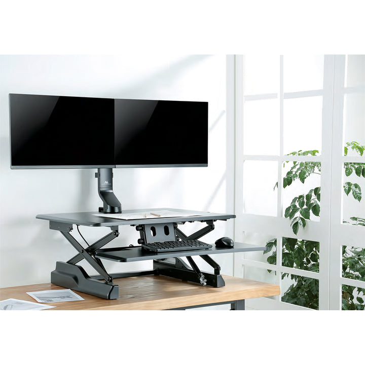Tartó két monitorhoz / dupla monitorhoz 17"-27" 14kg Maclean MC-854 VESA 75x75 100x100 illeszkedik az MC-848 és MC-849 modellekhez.