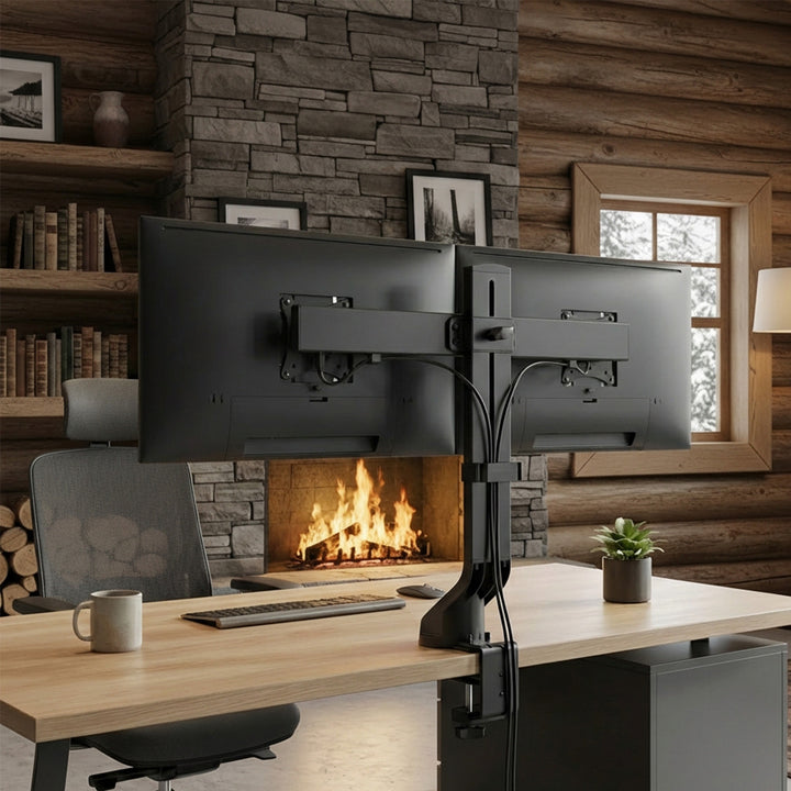 Tartó két monitorhoz / dupla monitorhoz 17"-27" 14kg Maclean MC-854 VESA 75x75 100x100 illeszkedik az MC-848 és MC-849 modellekhez.