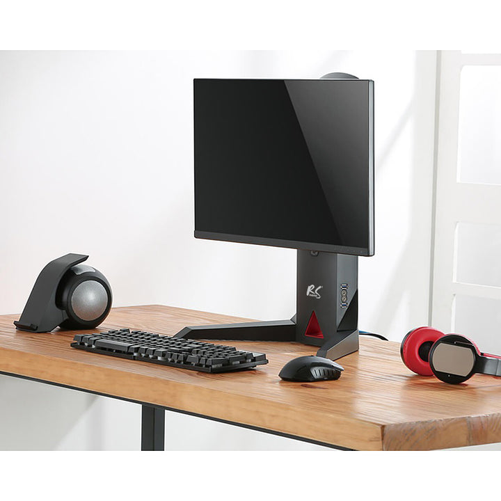 Szabadon álló, ellensúlyozott, játékmonitor-állvány NanoRS RS110 17-32" 8kg VESA 75x75 és 100x100, 2xUSB 3.0, fejhallgató- és mikrofoncsatlakozóval