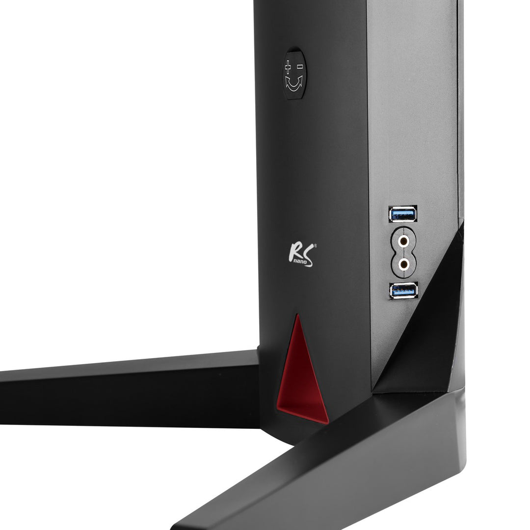 Szabadon álló, ellensúlyozott, játékmonitor-állvány NanoRS RS110 17-32" 8kg VESA 75x75 és 100x100, 2xUSB 3.0, fejhallgató- és mikrofoncsatlakozóval