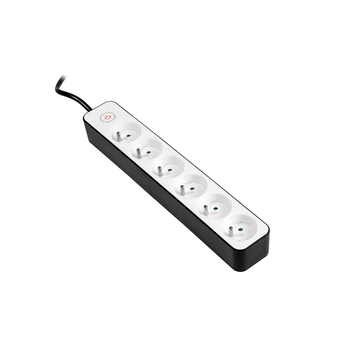 TRACER Zebra 1,5 m-es 6 csatlakozós konnektoros konnektor túlfeszültségvédővel