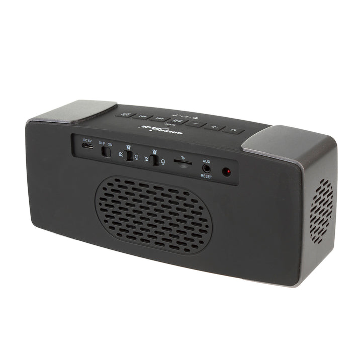 Radiobudzik bluetooth 4.2, FM, aux-in, 6W, temperatura, riasztó, zegar, akumulátor 2200mAh GreenBlue GB200
