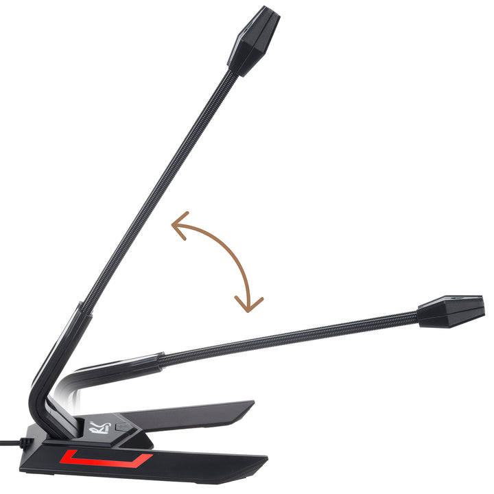 USB játékmikrofon LED YouTube streaming 1.5m érzékenység 21dB+3dB NanoRS RS710