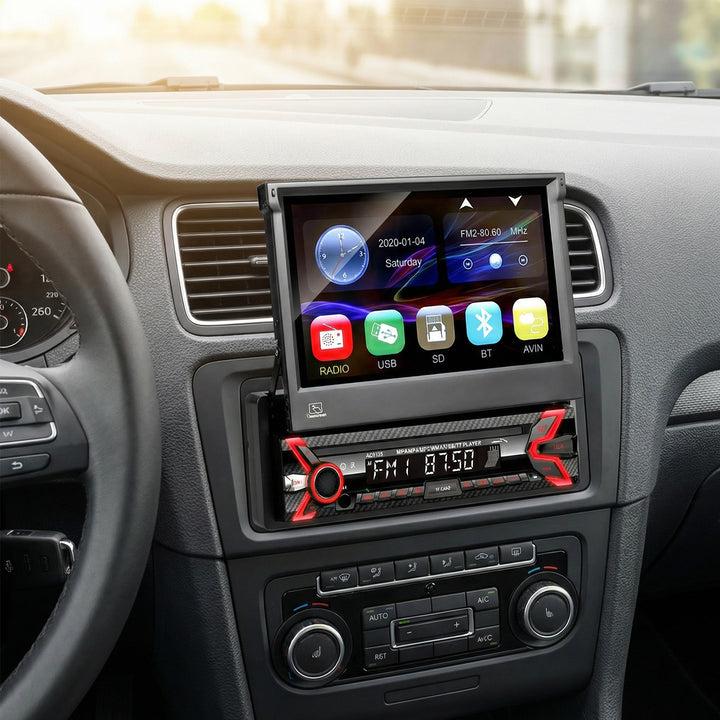 Audiocore AC9100 LCD 7" csúszó-érintőpanel 1080P MP5 AVI DivX Bluetooth kihangosító RDS + távirányító