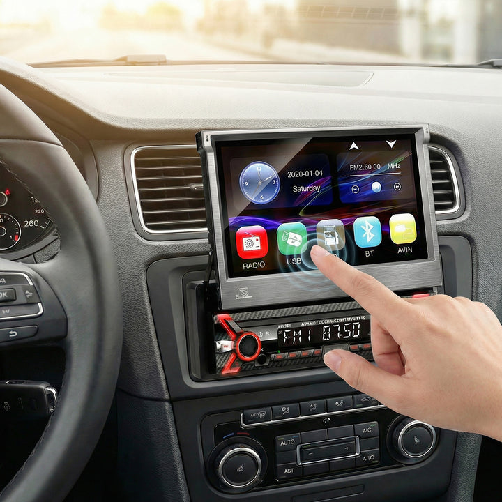 Audiocore AC9100 LCD 7" csúszó-érintőpanel 1080P MP5 AVI DivX Bluetooth kihangosító RDS + távirányító