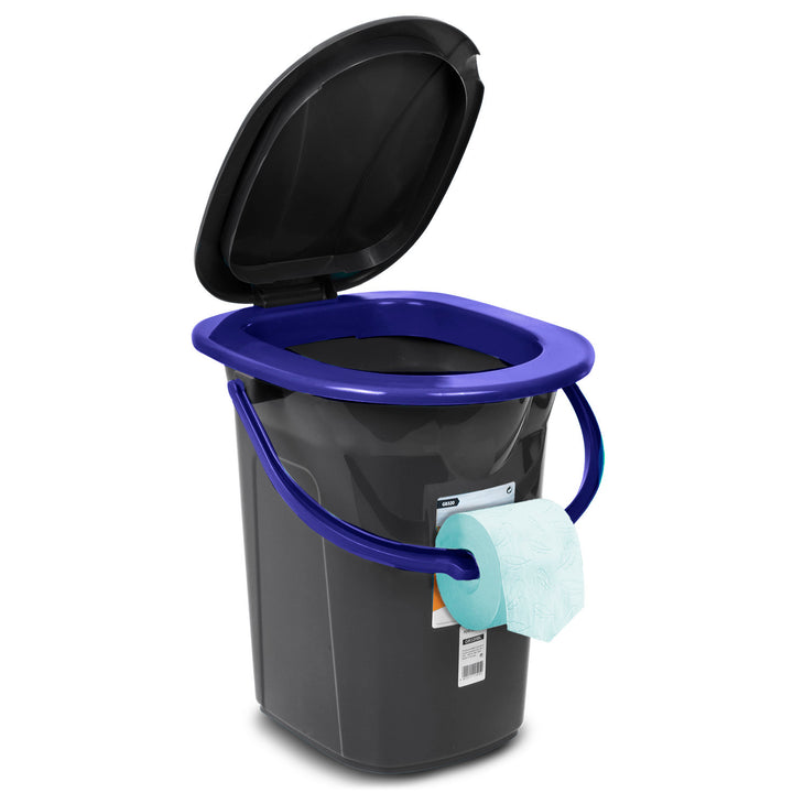 GreenBlue GB320BB fekete és tengerészkék utazó WC