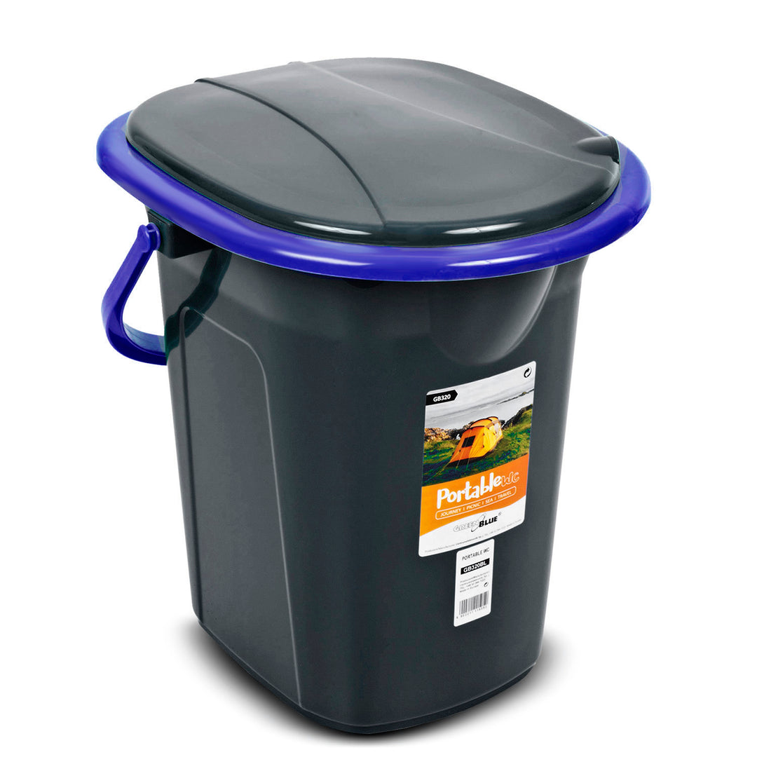 GreenBlue GB320BB fekete és tengerészkék utazó WC