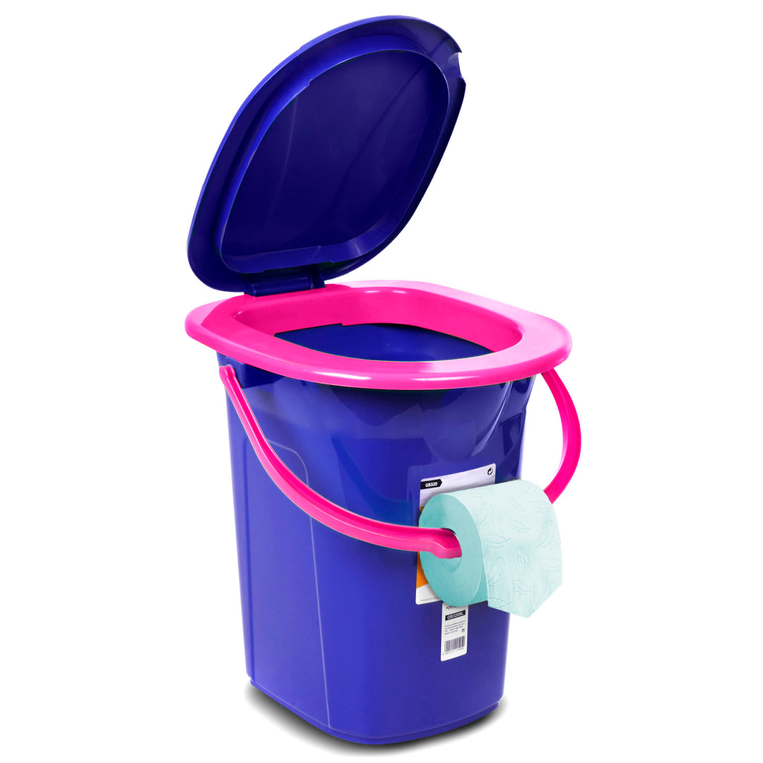 GreenBlue GB320BR utazó WC, tengerészkék és rózsaszín