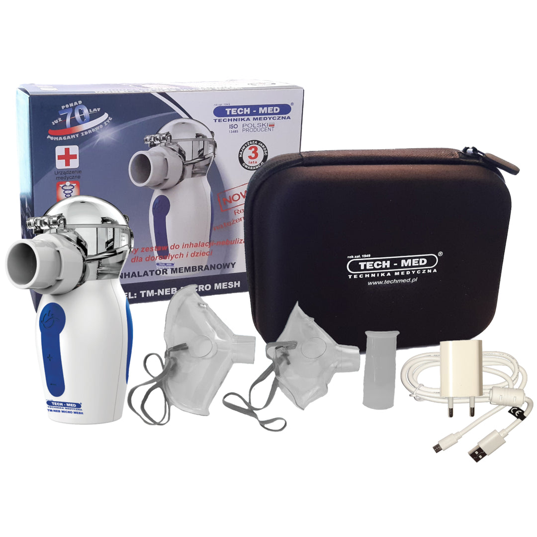 Inhalátor membranowy tech-med tm-neb micro mesh MicroWave mikrohálós inhalátor