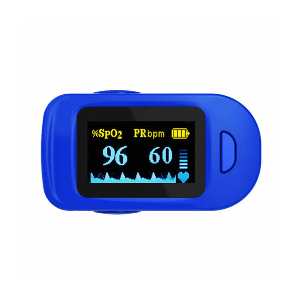 Tech-Med TM-PX30 pulzoximéter, kék színű, OLED-kijelzővel