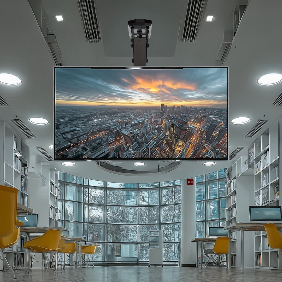 Elektromos mennyezeti tartó TV-hez, 32"-70" ferde falakhoz 35kg max távirányító Maclean MC-880 max VESA 600x411