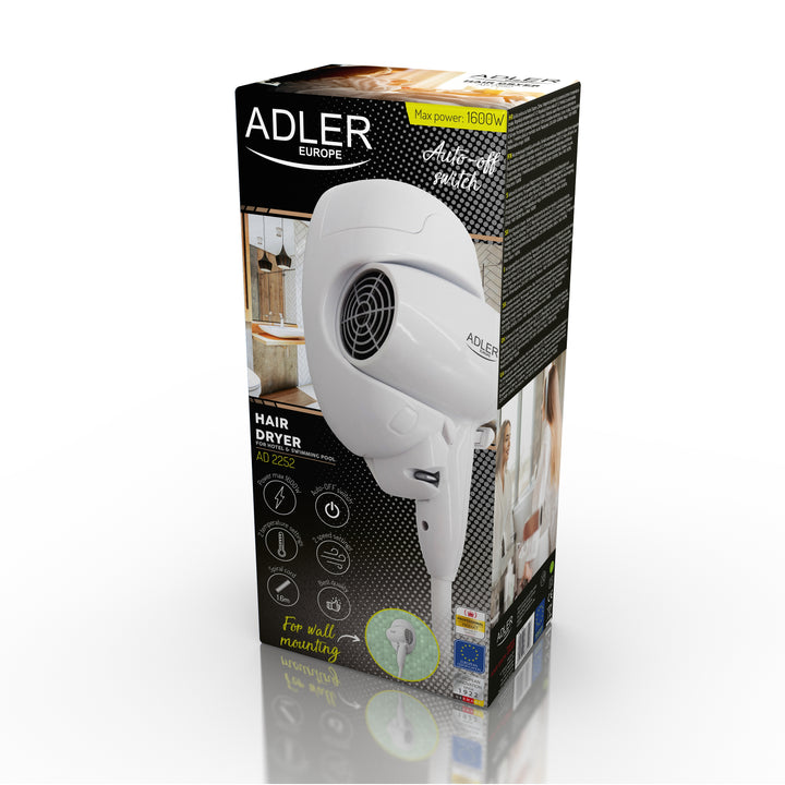 Szállodai és medencés hajszárító 1600W Adler AD 2252
