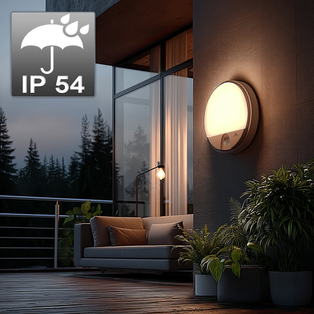 Infravörös mozgásérzékelő LED lámpa MCE291 W 1100lm 15W IP54 Maclean Energy szín fehér