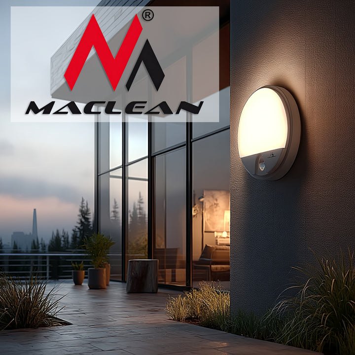 Infravörös mozgásérzékelő LED lámpa MCE291 W 1100lm 15W IP54 Maclean Energy szín fehér