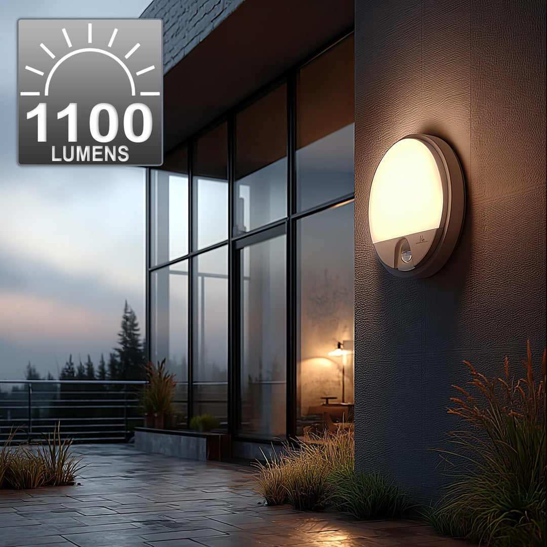 Infravörös mozgásérzékelő LED lámpa MCE291 W 1100lm 15W IP54 Maclean Energy szín fehér
