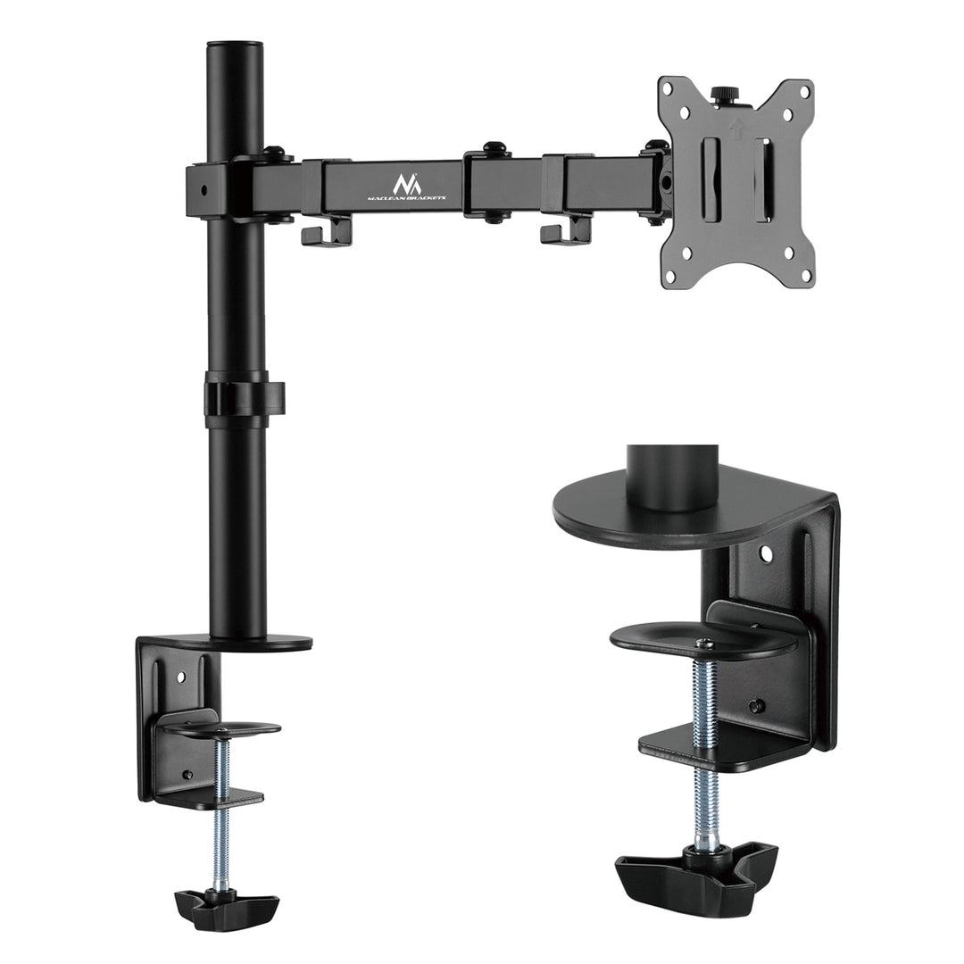 Íróasztali tartó LCD monitorhoz Maclean MC-883 17-32" 8kg vesa 75x75 és 100x100 dupla karos asztali tartó