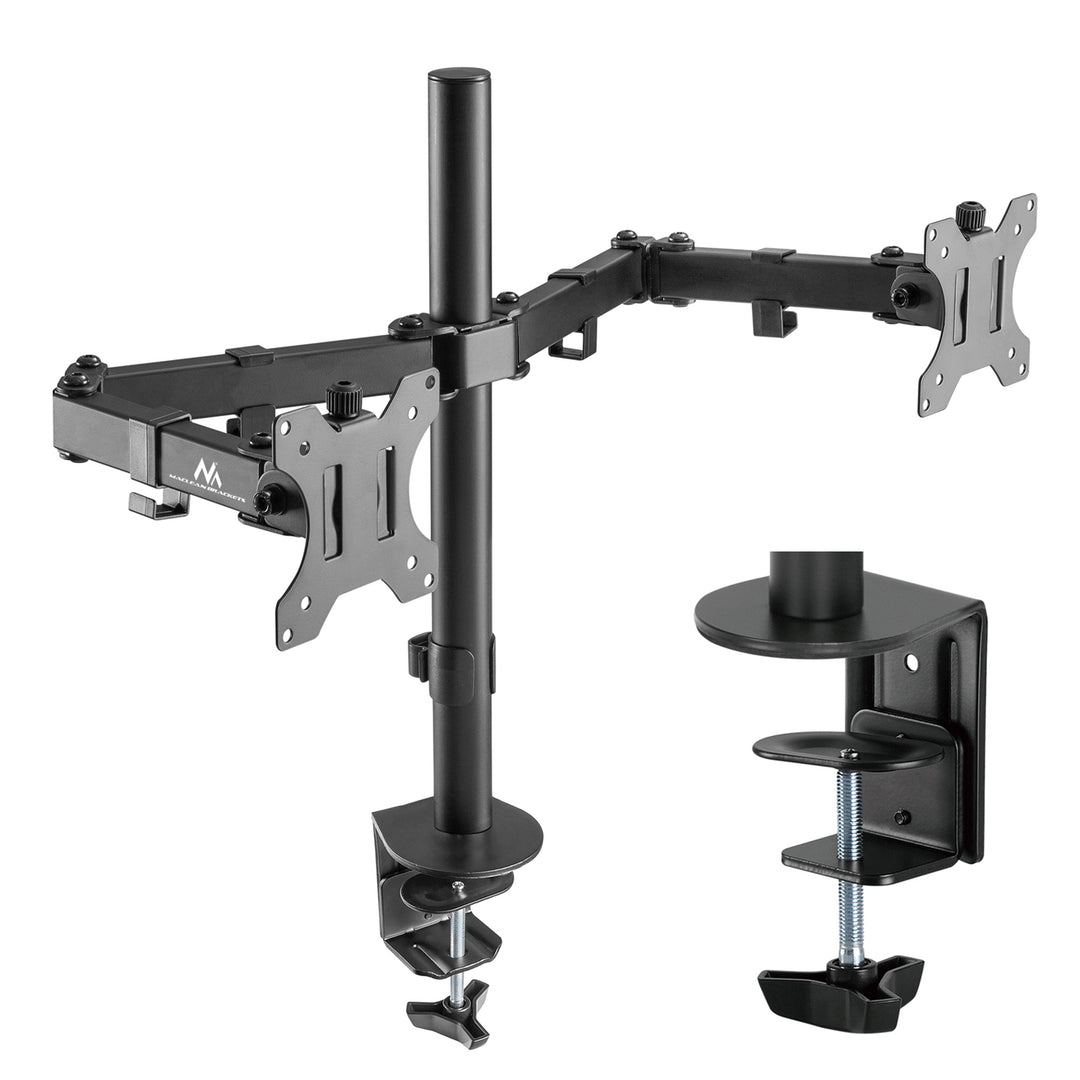 Maclean MC-884 asztali tartó 2 LCD monitorhoz 17-32" 2x 8kg (max. 16kg) vesa 75x75 és 100x100