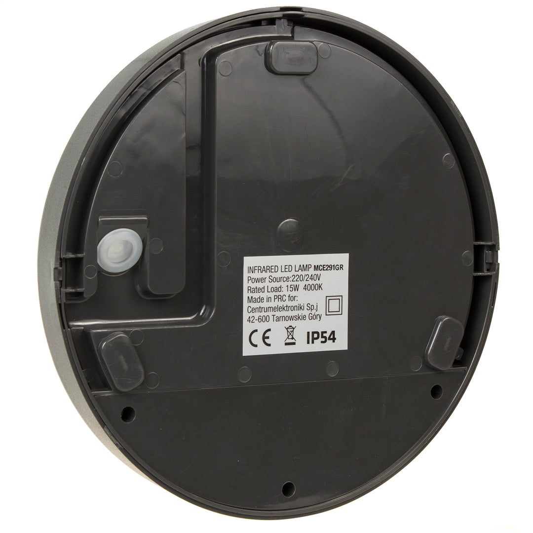 Infravörös mozgásérzékelő LED lámpa MCE291 GR 1100lm 15W IP54 Maclean Energy szín szürke
