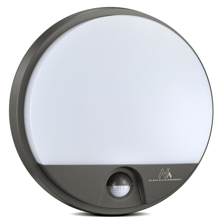 Infravörös mozgásérzékelő LED lámpa MCE291 GR 1100lm 15W IP54 Maclean Energy szín szürke