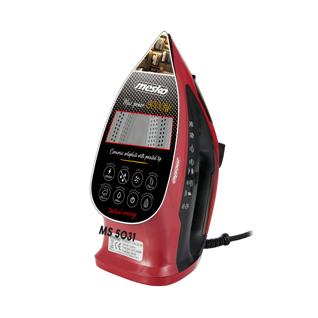 Multifunkcionális gőzölős vasaló Mesko MS 5031 3000W teljesítményű Mesko MS 5031