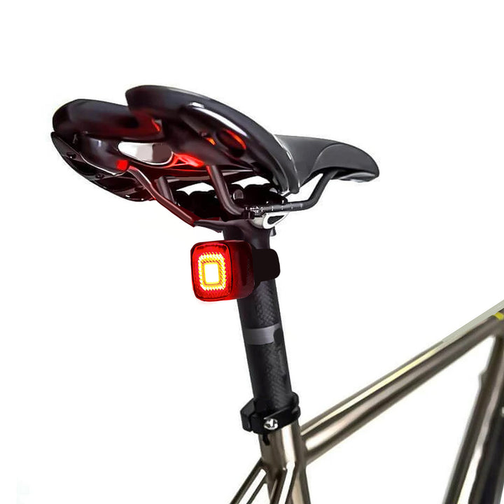 Kerékpár hátsó lámpa USB AUTO STOP szürkületérzékelő Maclean Energy MCE355 COB LED max.125lm acu 450mAh