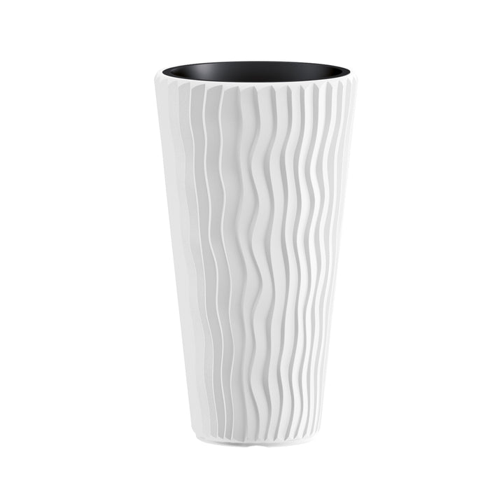 Sandy Slim betétes virágcserép DPSP400-S449 - fehér