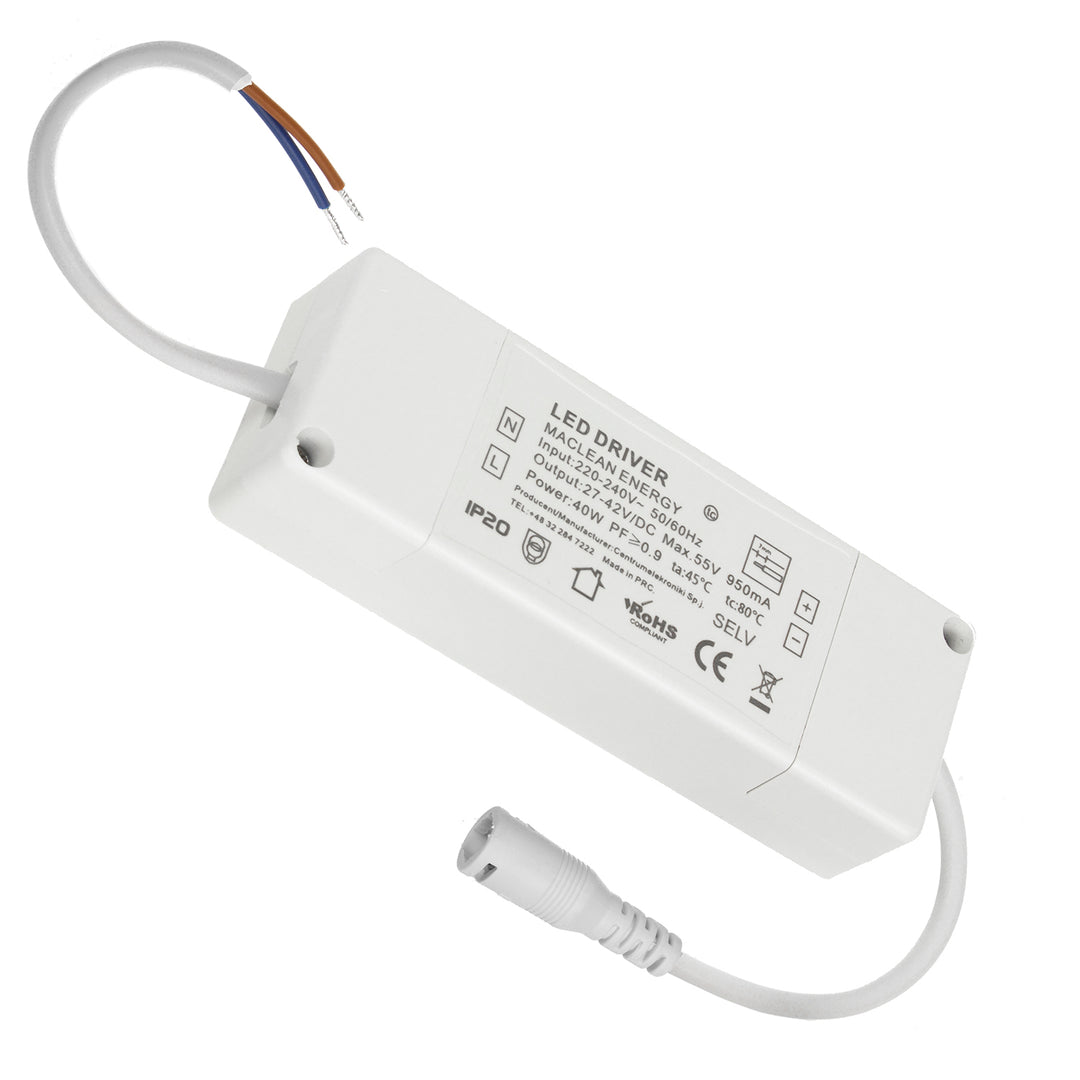 LED mennyezeti panel vékony 40W, 3200lm semleges fehér (4000K) Maclean Energy MCE545 NW 1195x295x8mm lamellás, FLICKER-FREE funkcióval.