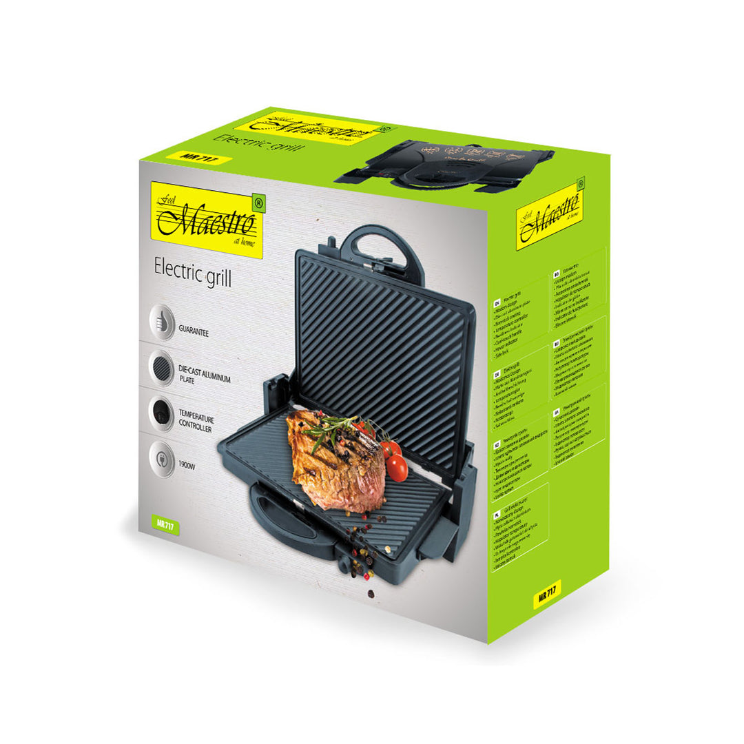 Maestro MR717 1900W elektromos grill, tapadásmentes bevonattal