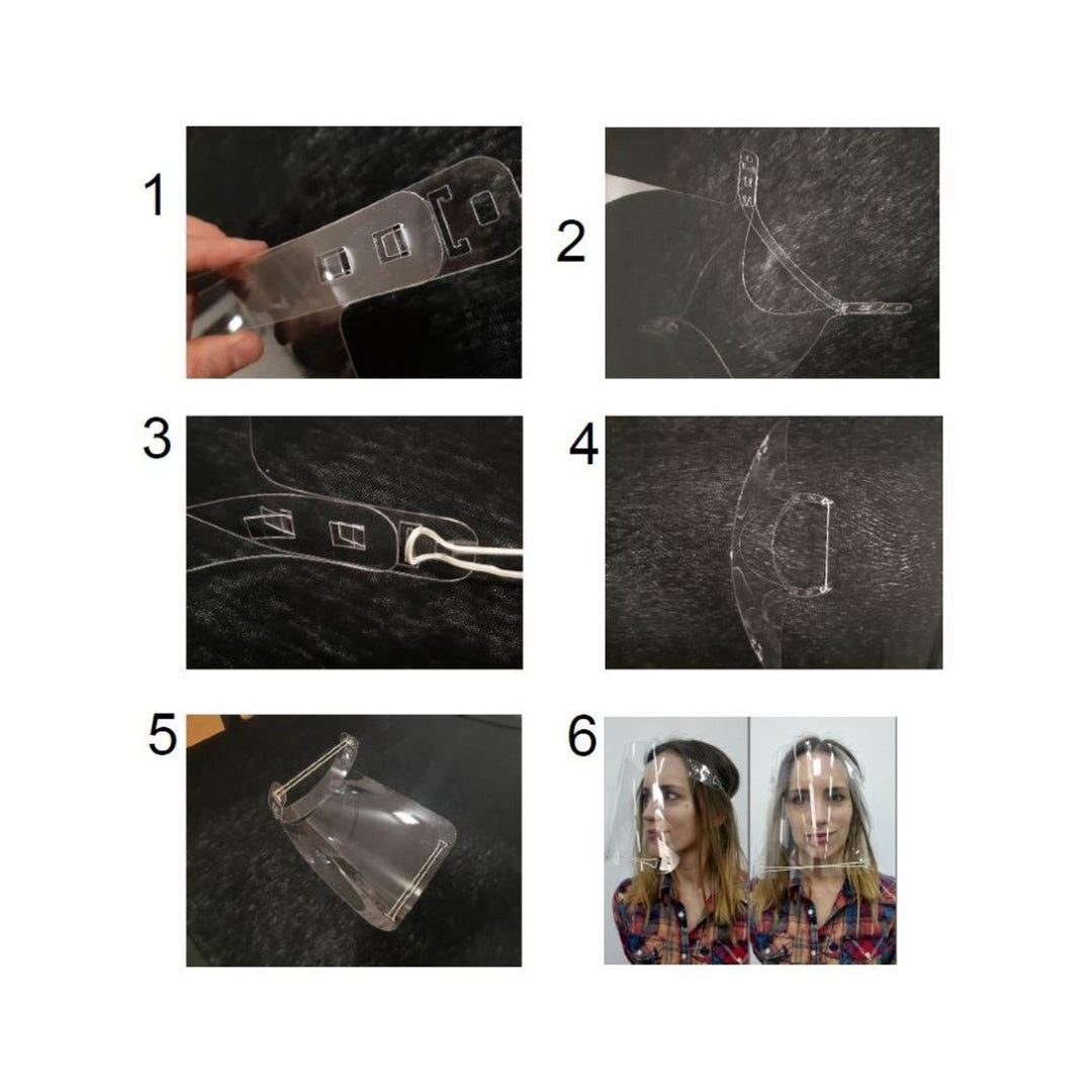 Szemellenző Arcvédő állítható pánttal, védőmaszk