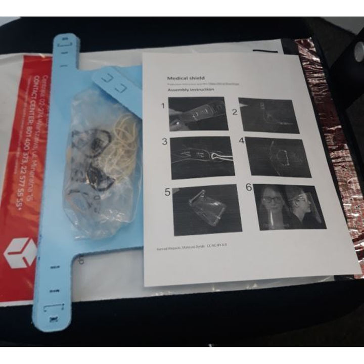 Szemellenző Arcvédő állítható pánttal, védőmaszk