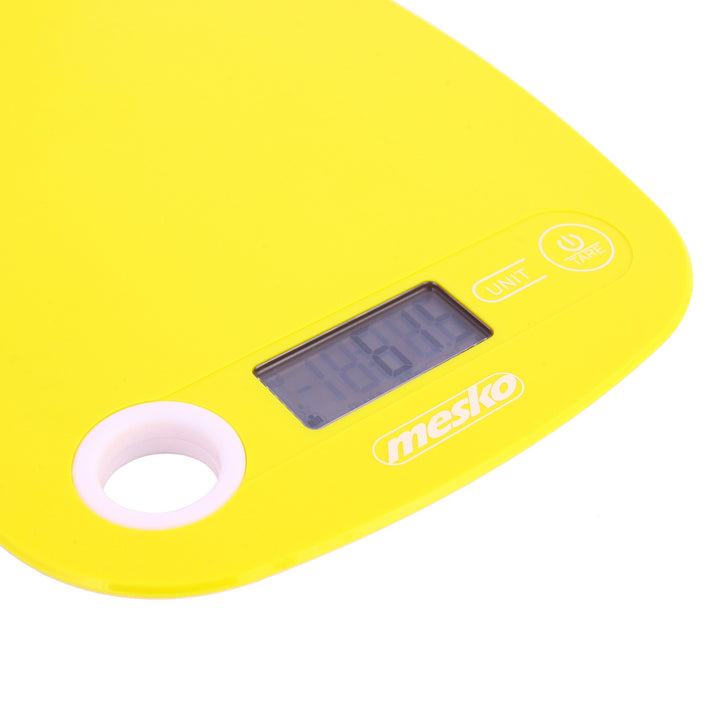 Elektronikus LCD konyhai mérleg Mesko MS3159 sárga