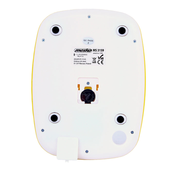 Elektronikus LCD konyhai mérleg Mesko MS3159 sárga