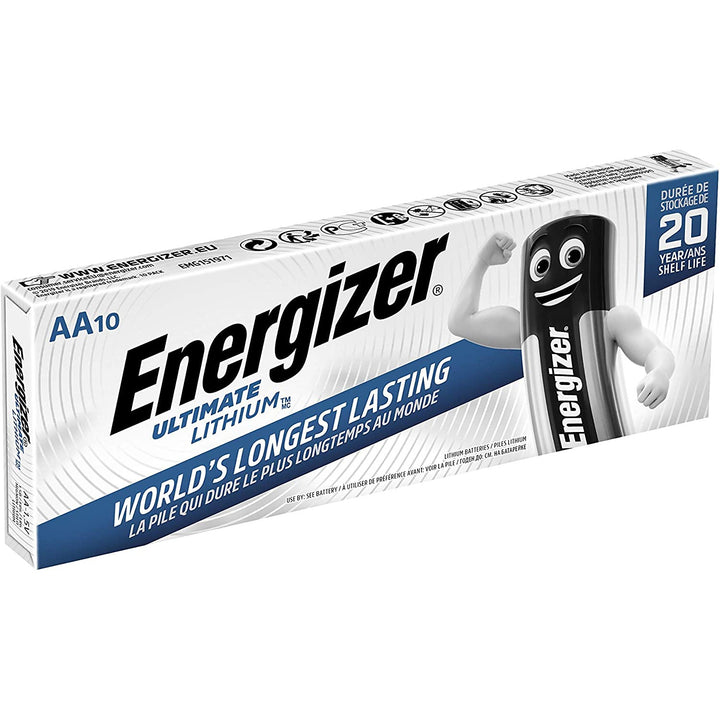 10 x bateria foto litowa Energizer L91 Ultimate Lithium R6 AA Energizer L91 Ultimate Lithium R6 AA