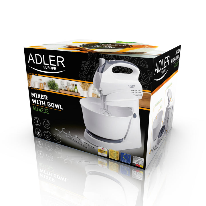 Adler AD 4202 kézi mixer forgó tállal és motorral