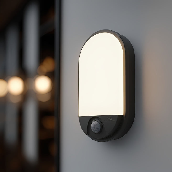 Infravörös mozgásérzékelő LED lámpa MCE340 GR 1100lm 15W IP54 Maclean Energy szín szürke, szín természetes fehér (4000K)