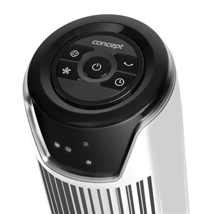 Concept VS5100 oszlopos ventilátor távirányítóval - fehér színben