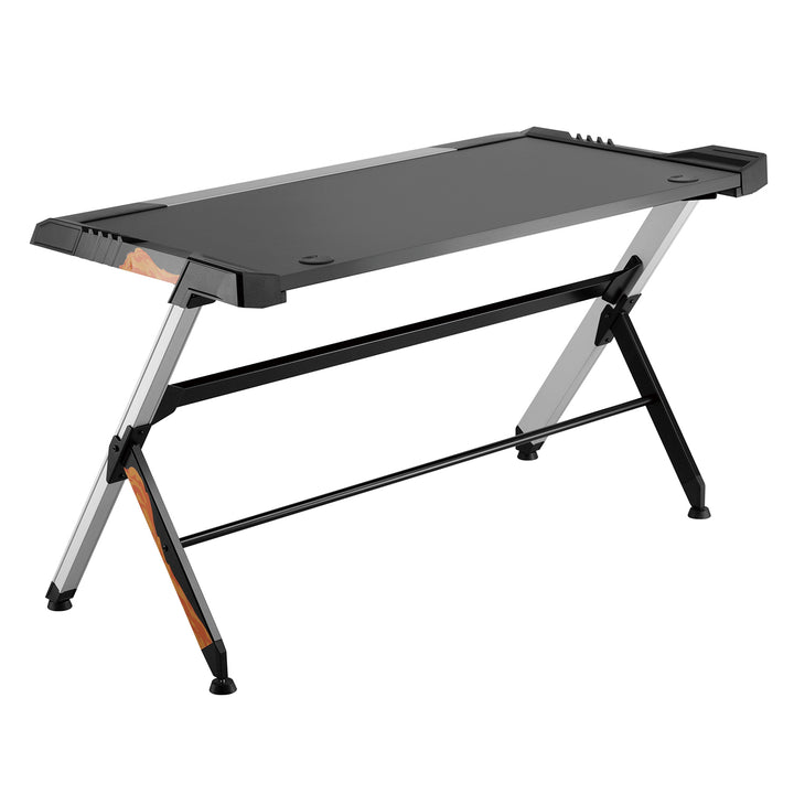 Fekete játékasztal nagy RGB Led NanoRS RS150 50kg max, magasság 780mm